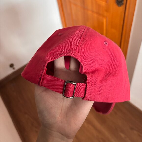 Chrome Hearts Adjustable Distressed Cross Logo Red Sun Hat Unisex - Picture 5 of 5